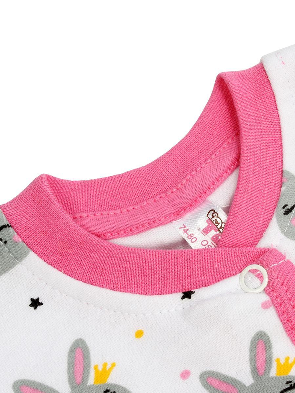 Кофточка д/новорожд. р.68-74 M0833IR-0/1 белый, зайчик (Такро)