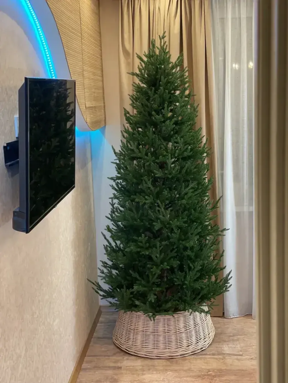 Ель искусственная «Аннабель» (Литая хвоя) 185 см / 1,85 м