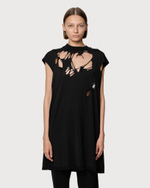 RICK OWENS DRKSHDW ТОП ЧЕРНЫЙ ЖЕНСКИЙ HOLLYWOOD TARP