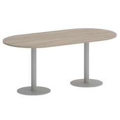 Onix Direct Стол овальный O.SPRG-3 Дуб Аттик/Металл Серый 1800*900*750