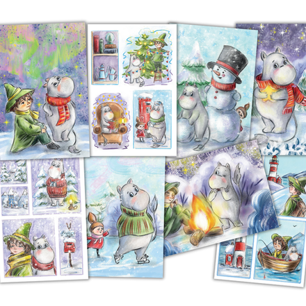 Муми-тролли. Зима. 8 открыток