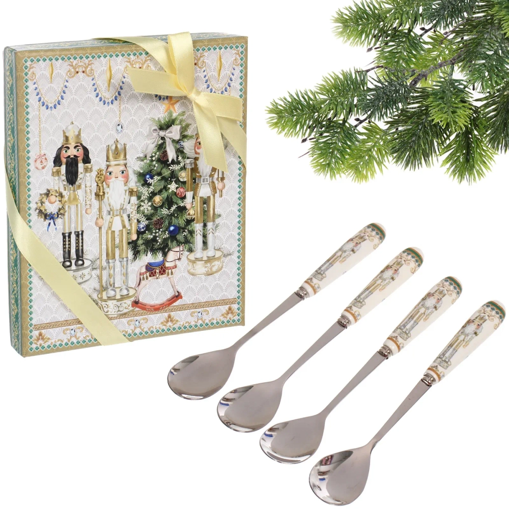 Набор чайных ложек 4шт «Щелкунчик» в подарочной коробке