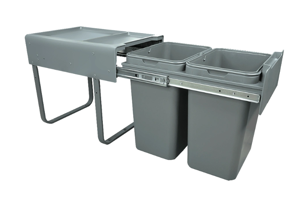 Мусорное ведро выдвижное (2х20л) 400, AQ