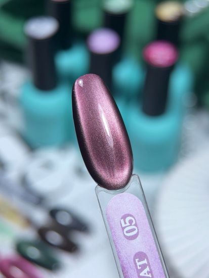 Гель-лак с эффектом кошачий глаз ENIGMANIC AURA silk cat 10 мл. #05