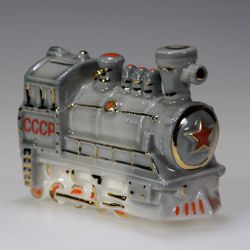 Фарфоровая ёлочная игрушка Паровоз