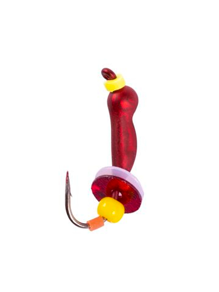 Мормышка вольфрамовая Lucky John ОСА с петелькой оснащённая паетками и кембриком 025/60