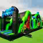 Коммерческая надувная полоса препятствий «Кибер», 18×3×4 м