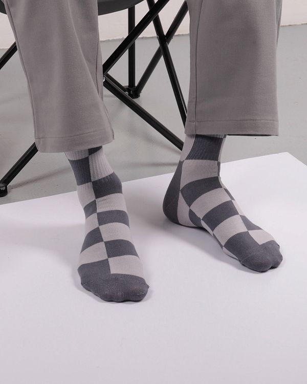 Носки Big Check Серые - фото 3