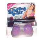 Фиолетовые вагинальные шарики с пупырышками AGITATING SILICONE BALLS (Цвет: фиолетовый)