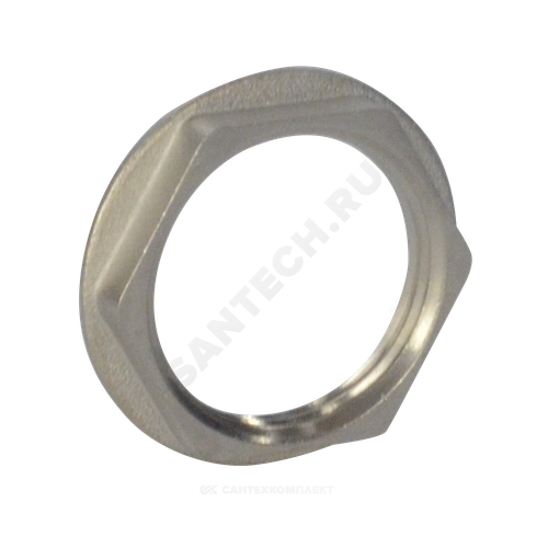 Контргайка латунь никель реборда Ду 20 (3/4") ВР SantechSystems