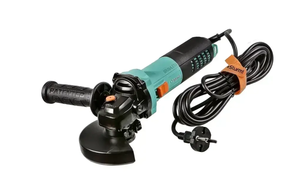 Болгарка 125 электрическая (УШМ) Sturm! бесщеточная 1300Вт, 3000-11000об/мин, кабель 4м