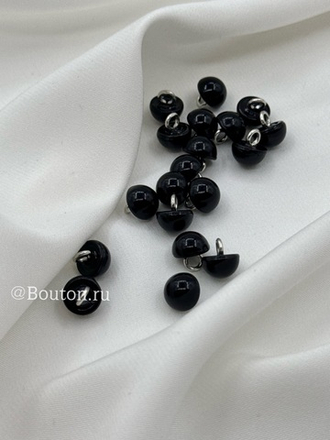 Пуговицы Жемчужные18 черные 8 мм