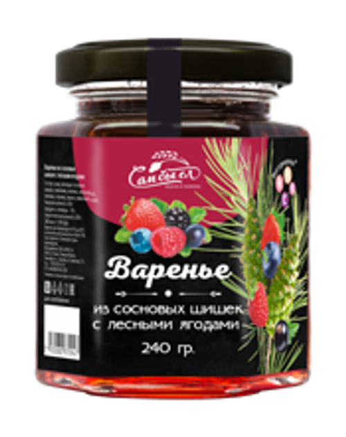 Варенье из сосновой шишки с  лесными ягодами 240 г Сам бы ел