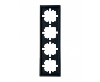 Рамка 4-мест. горизонт. ZIMA черн. бархат LEZARD 704-4200-149