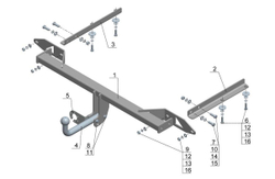 Фаркоп для Chevrolet Orlando 2011-2018 Тип шара: A. Нагрузки: 1500/75 кг, CV 09