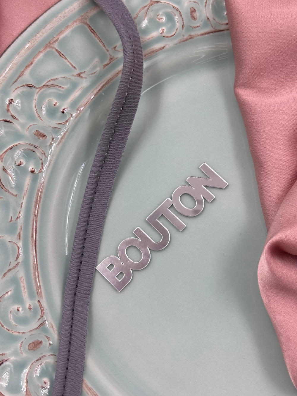 Кант декоративный серый хлопок