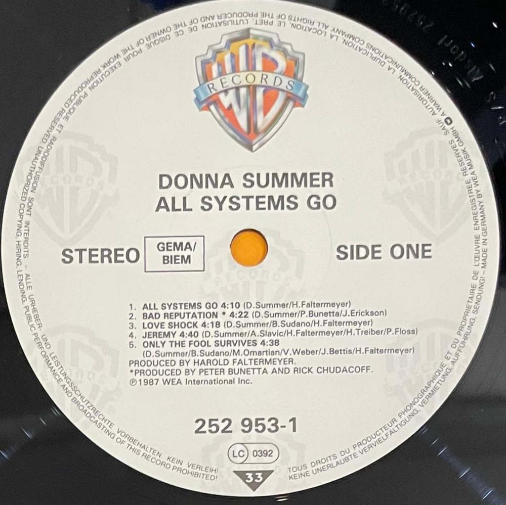 Donna Summer- All Systems Go (Германия 1987г.)