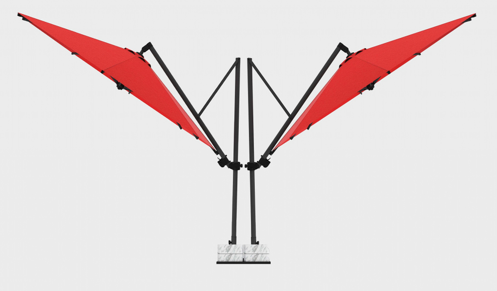 Зонт профессиональный двухкупольный Ø3.5х8.1 м Theumbrela Semsiye Evi Banana Plus Double,