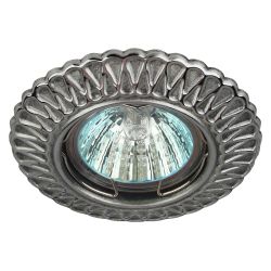 ST4 CH/SS Светильник ЭРА штампованный MR16,12V/220V, 50W сатин серебро/хром