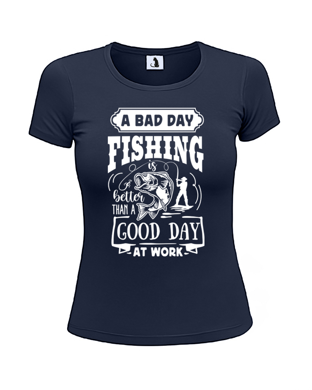 Футболка A bad day fishing