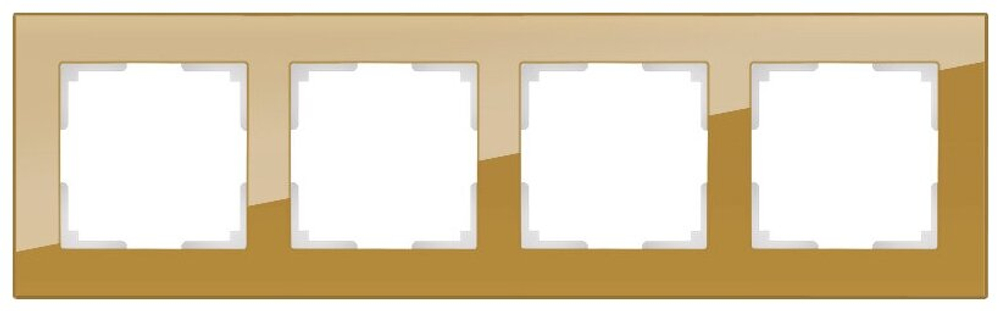 Рамка на 4 поста. Цвет Бронзовый. Werkel (Веркель). Favorit. W0041112