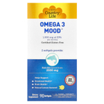 Country Life, Omega 3 Mood®, натуральный лимон, 90 мягких таблеток
