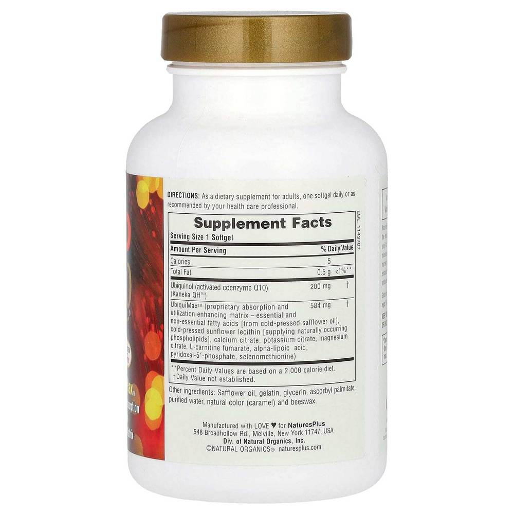 NaturesPlus, Beyond CoQ10, 200 мг, 60 капсул