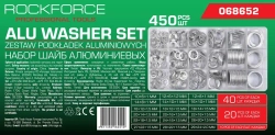 Шайбы алюминиевые, набор 450пр. RockFORCE RF-068652