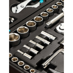 Набор слесарных инструментов Bartex, 1/2", 1/4", CrV сталь, кейс, 76 пр, шт