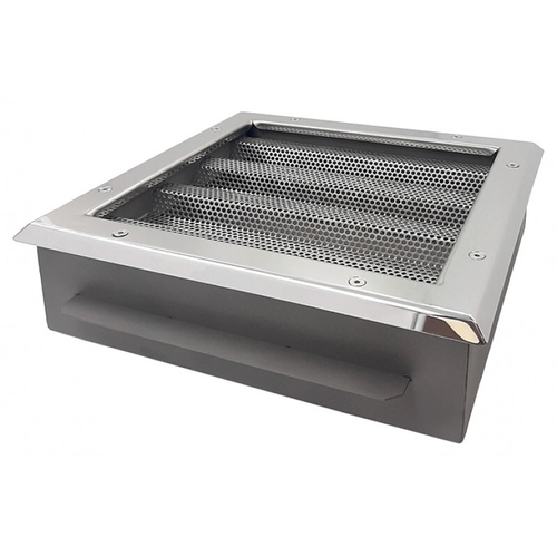 Водозабор с сетчатой крышкой 400x400х130 (пленка) 2хG2,5" (внутр.) нерж. AISI-304