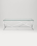 Журнальный стол 120*60 АРТ ДЕКО серебро