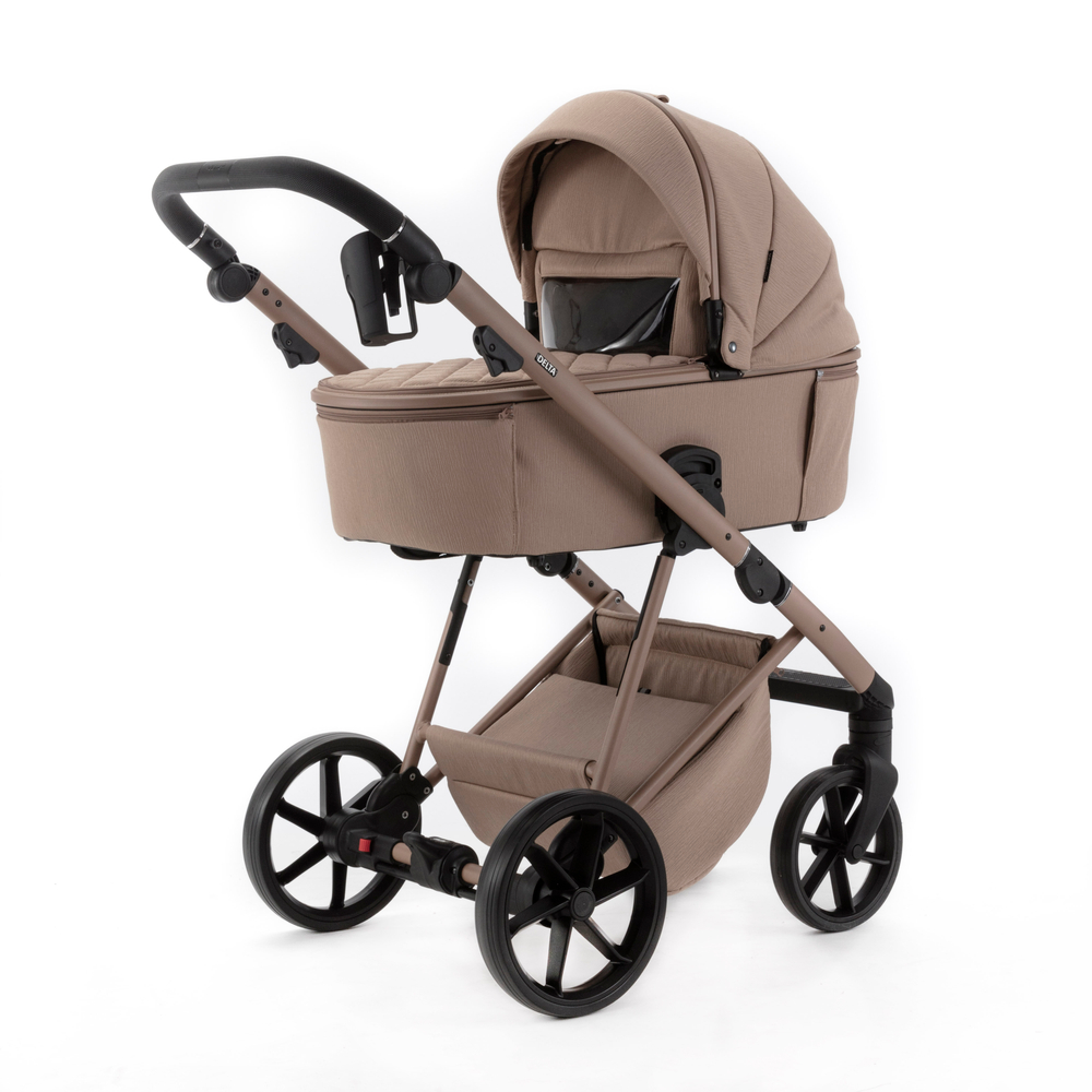Детская универсальная коляска Adamex Delta Natura - DN-5 Camel (т. бежевый, ткань)