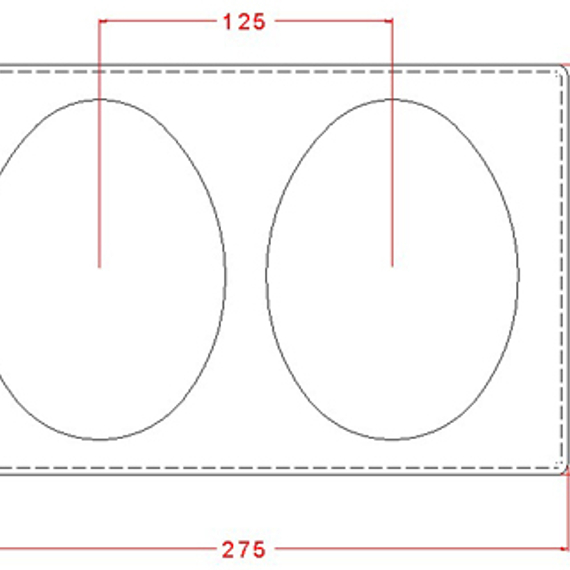 793-у | Форма для шоколадных плоских плиток &quot;Для росписи&quot; (275*175 мм)
