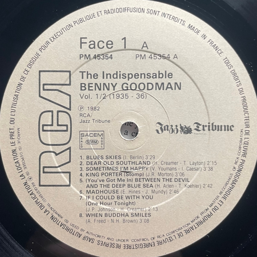 Benny Goodman And His Orchestra ‎– The Indispensable Benny Goodman: "Birth Of A Big Band" Volumes 1/2 (1935-1936) 2LP (Франция 1982г.)