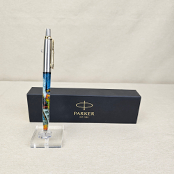 Ручка мал. "Паровоз. Подарок железнодорожнику" с ручной росписью Палех