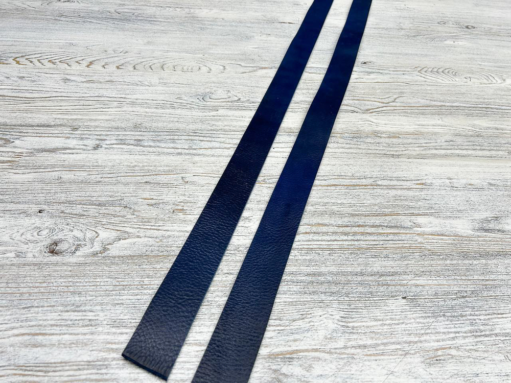 Ременная заготовка Миссури МС17 цв. Синий, толщ. 3,3-3,5 мм