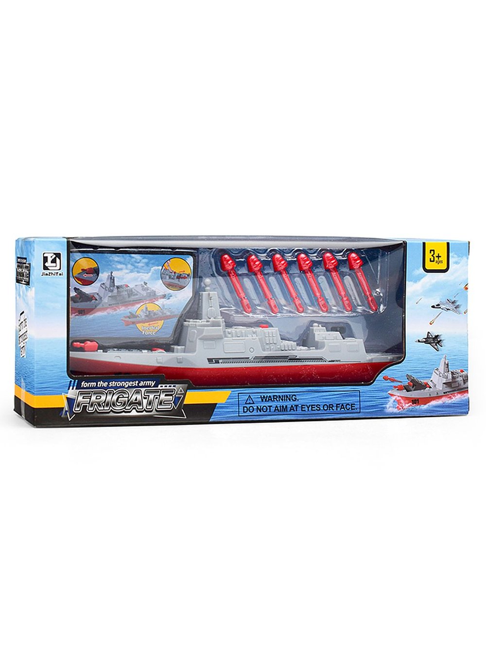 Игрушка Военный катер с ракетами инерционный  (T101)