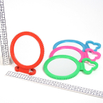 Зеркало настольное в пластиковой оправе «Бусинки» круг, подвесное d-14,5см