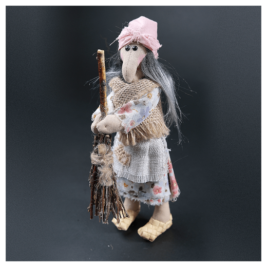 Игрушка интерьерная «Баба-Яга с метлой»