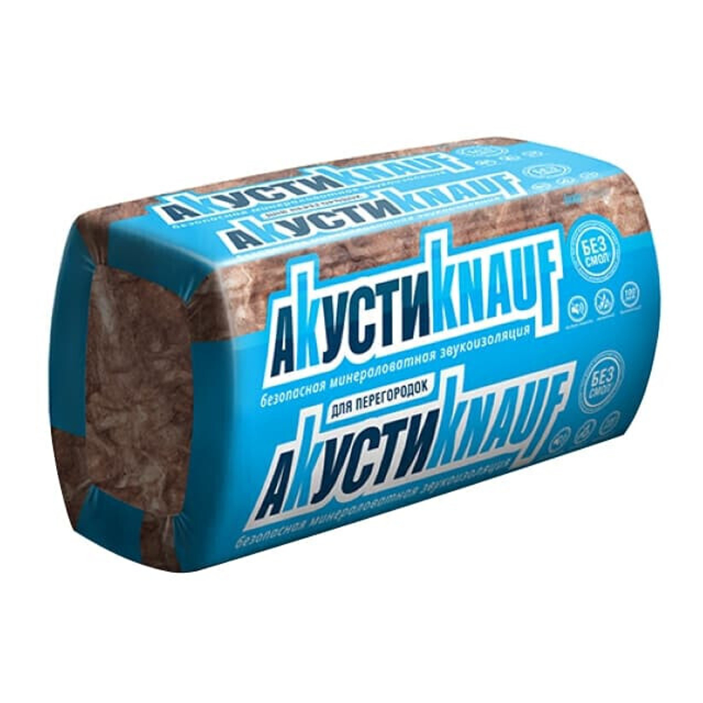 Тепло-звукоизоляционная плита АкустиKnauf 1230х610х50 мм 16 плит в упаковке