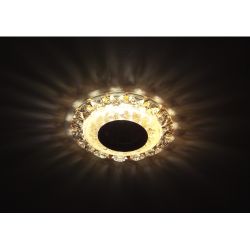 DK LD17 SL PK/WH Светильник ЭРА декор cо светодиодной подсветкой MR16, прозрачный розовый | Встраиваемые LED светильники