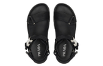 PRADA Crisscross Straps Buckle-Fastening Sandal Black