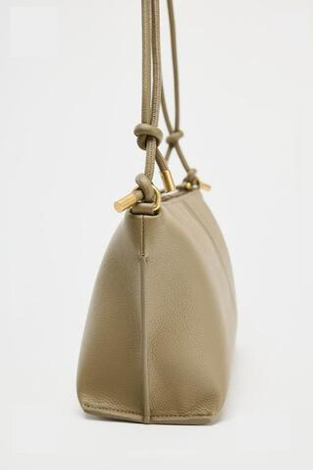 ZARA СУМКА С УЗЛАМИ, ЗЕЛЕНЫЙ