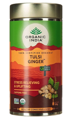 Чай в банке органический Имбирь Тулси Tulsi Ginger Organic India