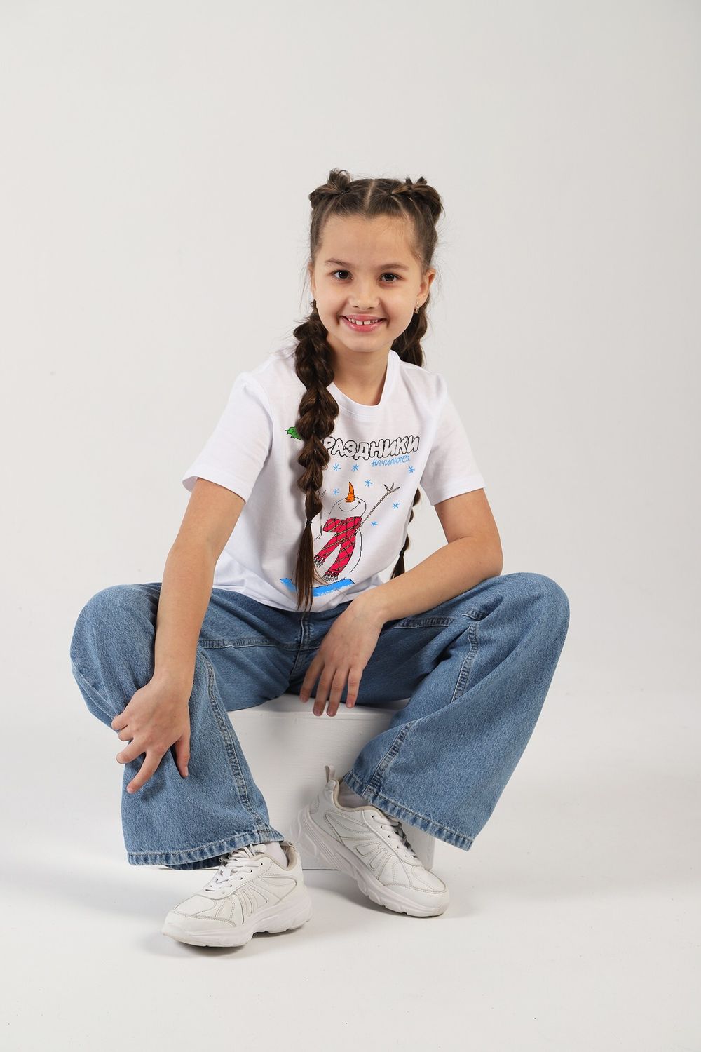 Фуфайка (футболка) для девочки Карнавал-1 Виотекс МОЛОЧНЫЙ