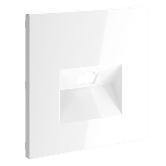 Накладка для розетки компьютерной RJ45 кат.6, S70 (белый глянцевый)