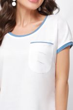 Футболка белая с синим кантом DStrend (Акция)