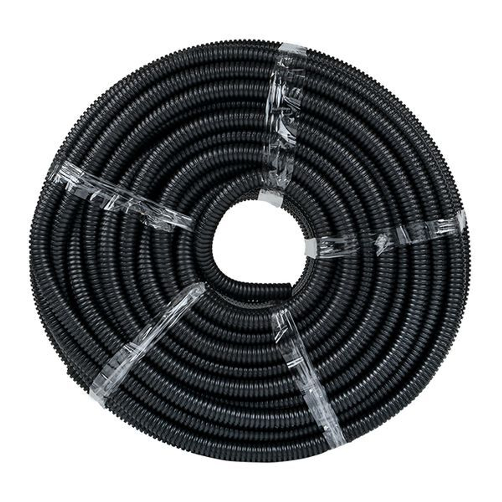 Труба гофр, ПНД с протяжкой d20 мм (25 м) черная EKF-Plast
