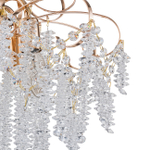 Подвесной светильник 5х40Вт E14, металл/хрусталь, золото/прозрачный
