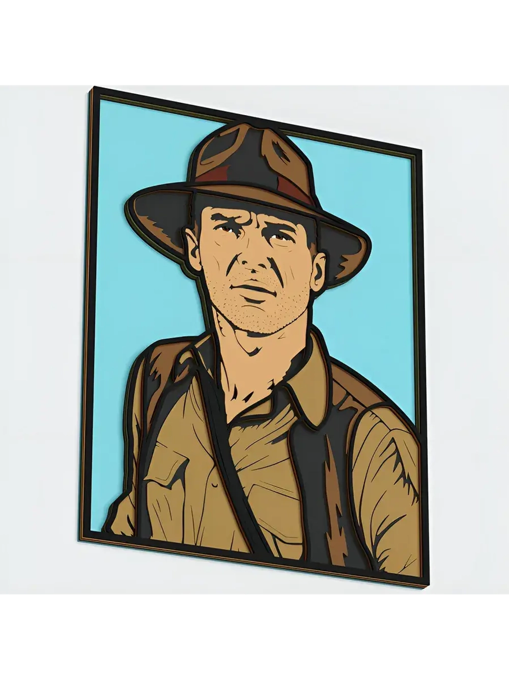 3D Картина по номерам из дерева Индиана Джонс, 23x30 см